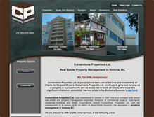 Tablet Screenshot of cornerstoneproperties.bc.ca
